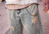 JEANS BRN CARROT